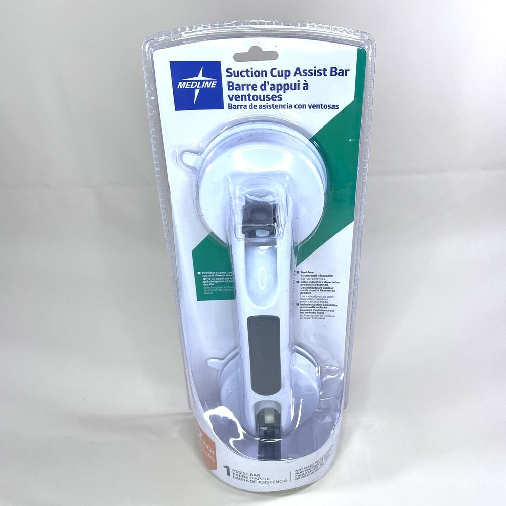 Assist Bar 12" Medline Suction Cup Bathroom Kitchen Bedroom Easy Installation